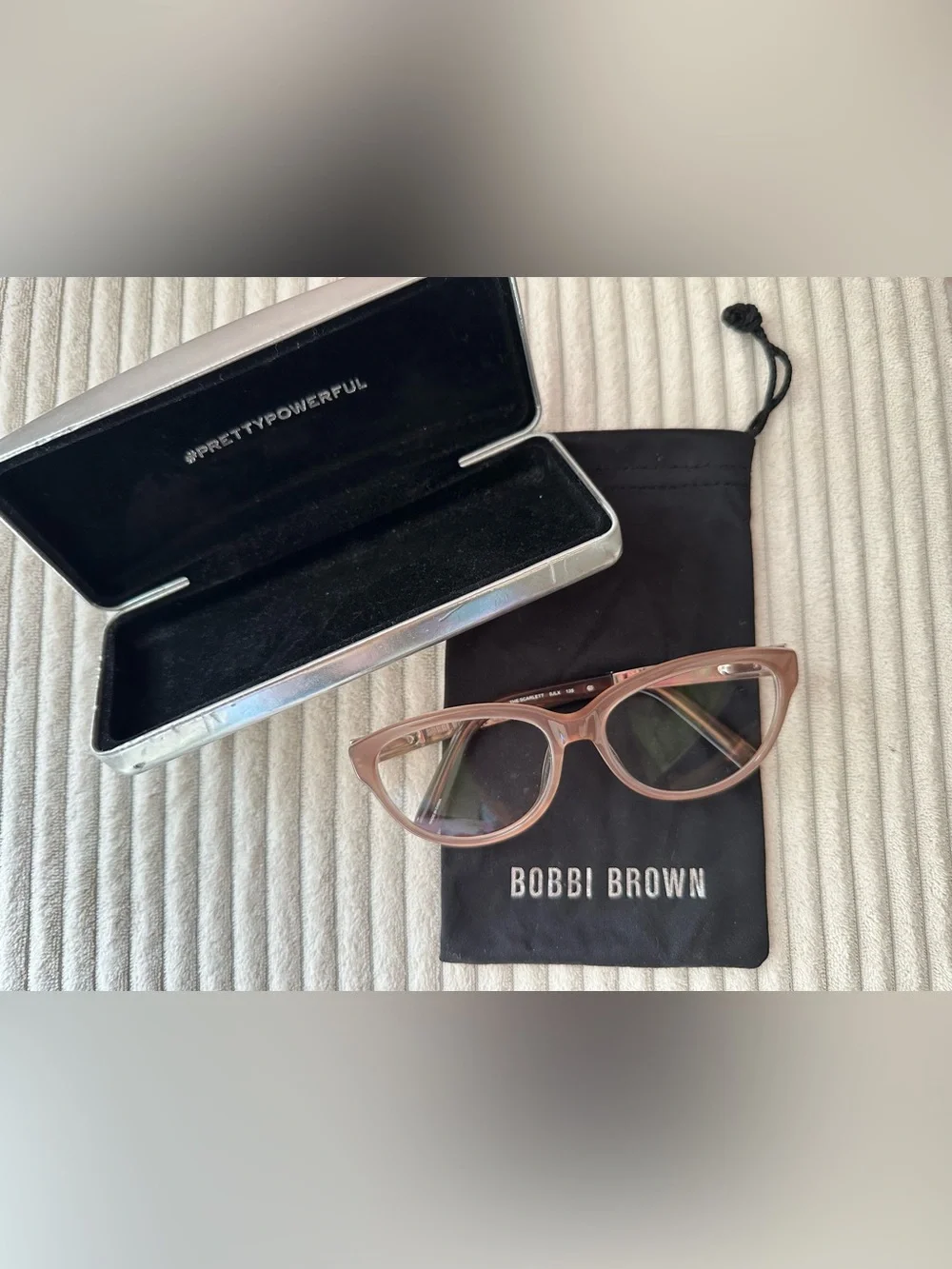 Bobbi Brown eyeglass frame Blush Pink Transparent